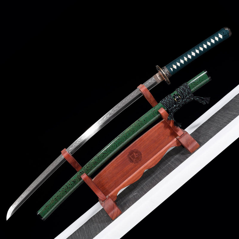 Handmade Japanese Katana Sword With T10 Steel Clay Tempered Real Hamon
