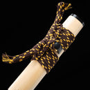 Handmade Chokuto Ninjato Straight Sword Folded Damascus Steel Blade Flower