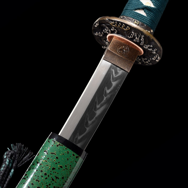 Handmade Japanese Katana Sword With T10 Steel Clay Tempered Real Hamon