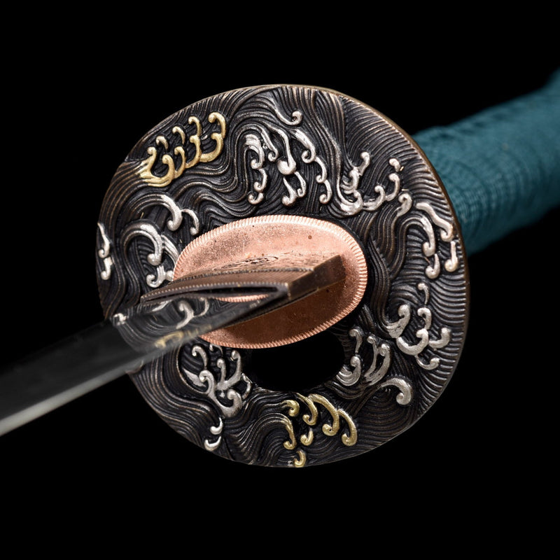 Handmade Japanese Katana Sword With T10 Steel Clay Tempered Real Hamon