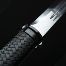 Close-up of Ninjato sword blade, 1045 steel, razor sharp edge.