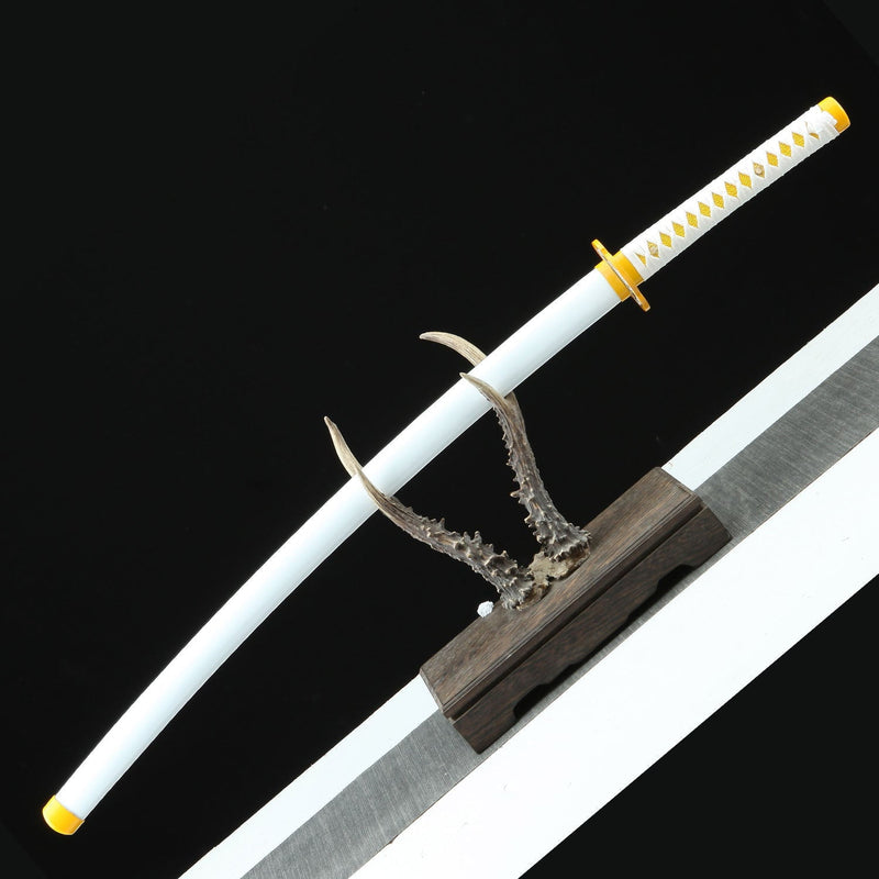 Zenitsu Agatsuma's Katana 1045 Steel Blade Demon Slayer Sword Kimetsu