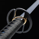 Handmade Japanese Katana Sword 1060 Carbon Steel With Blue Blade And Scabbard