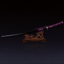 Handmade Japanese Katana Sword With Golden Sunflower Tsuba