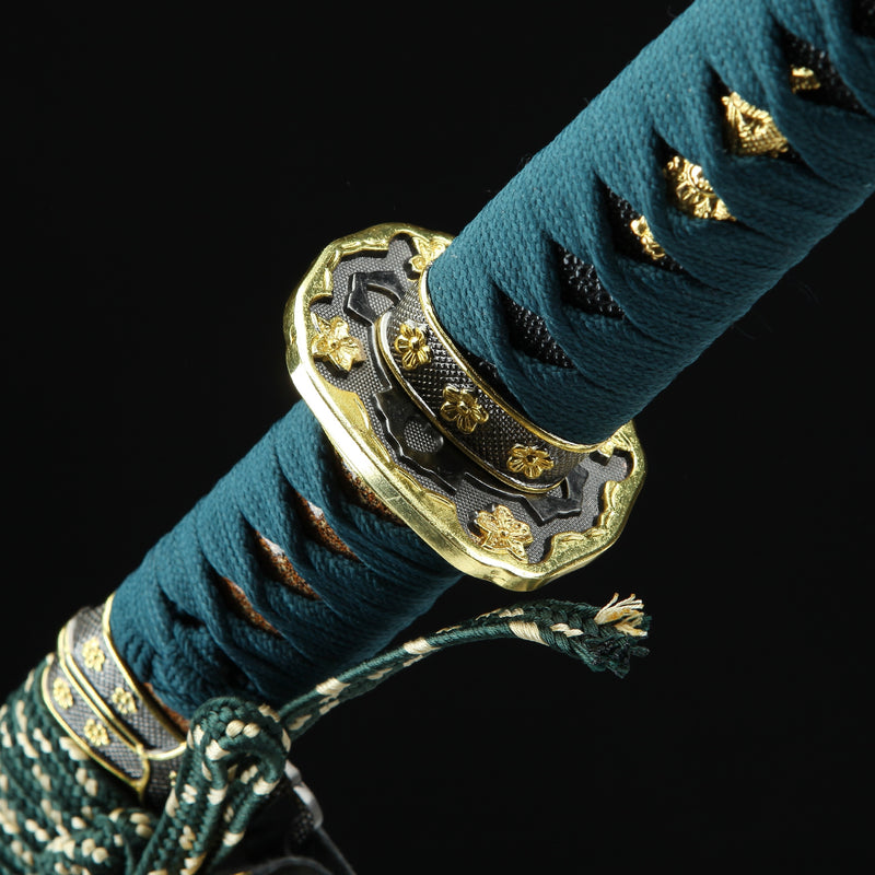 Handmade Japanese Tachi Odachi Sword Spring Steel With Orange Scabbard
