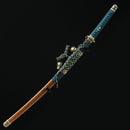 Handmade Japanese Tachi Odachi Sword Spring Steel With Orange Scabbard