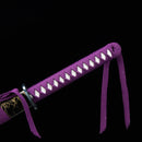 Handmade Ninjato Ninja Sword With Purple Straight Blade