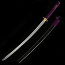 Handmade Japanese Katana Sword With Golden Sunflower Tsuba