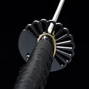 Handmade Japanese Sword T10 Carbon Steel Real Hamon Katana Hand Forged With White Scabbard