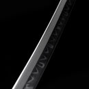 Handmade Japanese Sword T10 Carbon Steel Real Hamon Katana Hand Forged With White Scabbard