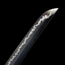 Handmade Japanese Samurai Katana Lightning T10 Carbon Steel With Grey Scabbard Sword