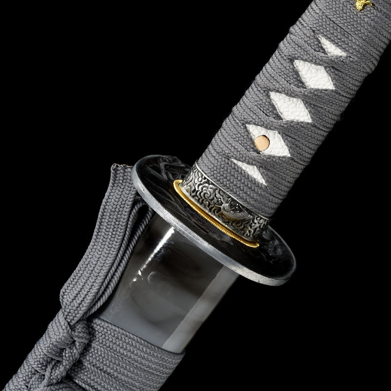 Handmade Japanese Sword T10 Carbon Steel Katana With Clay Tempered Real Hamon
