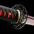 Handmade Samurai Ninjato Sword 1060 Carbon Steel With Red Blade