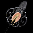 Handmade Damascus Folded Steel Real Japanese Wakizashi Sword With Purple Blade