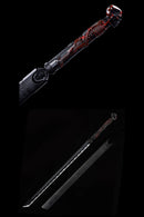 Handmade Japanese Ninjato Sword With Black Blade Skull