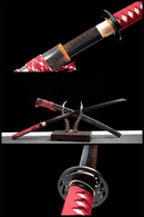 Hand Made Superior T10 Katana Real Hamon Clay Tempered Rayskin Saya - Kanu Swords