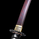 Handmade Damascus Folded Steel Real Japanese Wakizashi Sword With Purple Blade - Kanu Swords