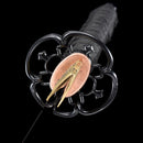 Handmade Damascus Folded Steel Real Japanese Wakizashi Sword With Purple Blade - Kanu Swords