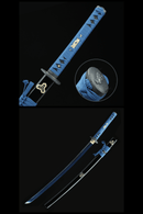 Handmade Japanese Katana Sword 1060 Carbon Steel With Blue Blade - Kanu Swords