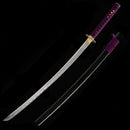 Handmade Japanese Katana Sword With Golden Sunflower Tsuba - Kanu Swords