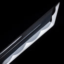 Handmade Japanese Ninjato Sword With Black Blade Skull - Kanu Swords