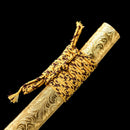 Handmade Japanese Samurai Katana Sword High Manganese Steel With Golden Blade And Scabbard - Kanu Swords