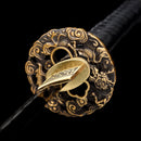 Handmade Japanese Samurai Ninjato Sword With Black Blade - Kanu Swords