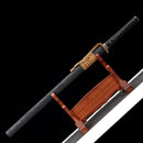 Handmade Japanese Samurai Ninjato Sword With Black Blade - Kanu Swords