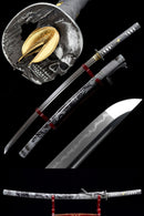 Handmade Japanese Sword T10 Carbon Steel Katana With Clay Tempered Real Hamon - Kanu Swords