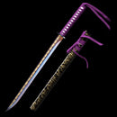 Handmade Ninjato Ninja Sword With Purple Straight Blade - Kanu Swords