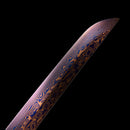 Handmade Red Blade Japanese Sword Folded Damascus Steel Katana - Kanu Swords