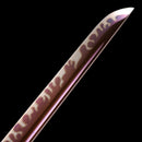 Handmade Samurai Ninjato Sword 1060 Carbon Steel With Red Blade - Kanu Swords