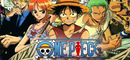 One Piece anime characters with logo.