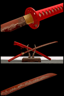 Red Katana Sword High Quality - Kanu Swords