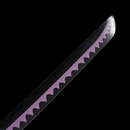 One Piece Gol D Roger carbon steel sword close-up with pink detailing.