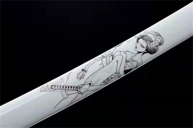 Hand Made High Quality T10 Steel Japanese Katana Swords Geisha - Kanu Swords