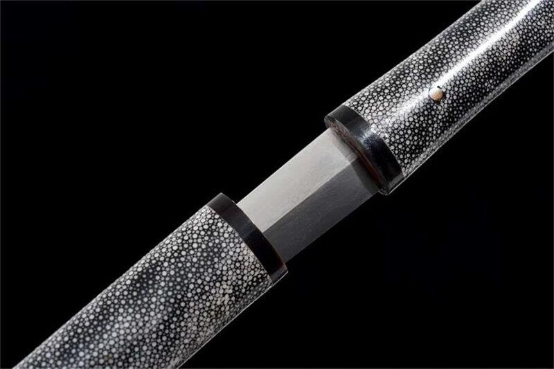 Hand Made High Quality T10 Steel Tanto Oxhorn Saya Real Rayskin