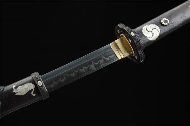 Tachi Sword T10 Real Hamon Full Tang Clay Tempered Katana