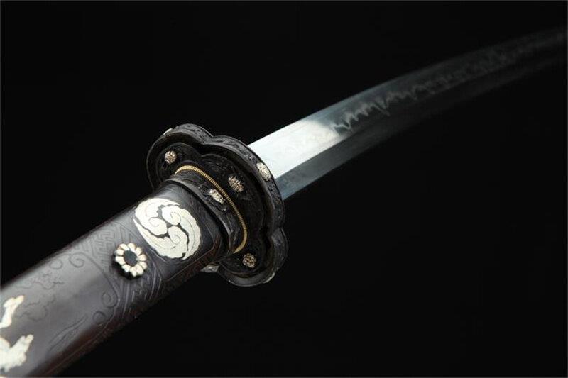 Tachi Sword T10 Real Hamon Full Tang Clay Tempered Katana