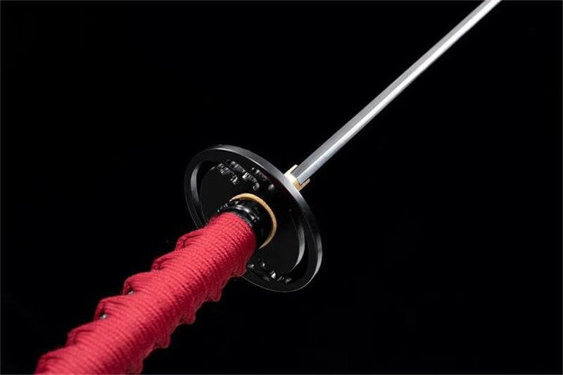 Hand Made Superior T10 Katana Real Hamon Clay Tempered Rayskin Saya