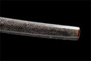 Hand Made Superior T10 Katana Real Hamon Clay Tempered Rayskin Saya