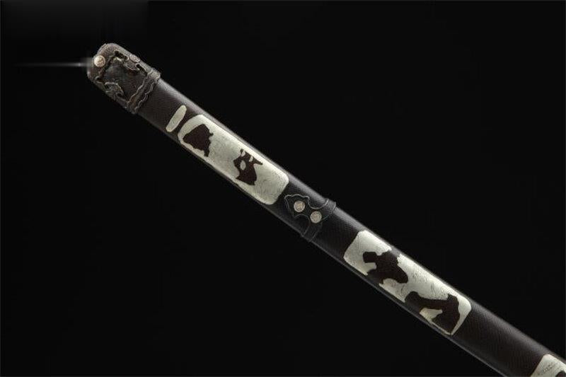 Japanese Tachi Sword Damascus Steel Real Hamon Full Tang Clay Tempered Katana