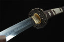 Japanese Tachi Sword Damascus Steel Real Hamon Full Tang Clay Tempered Katana