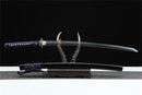 Katana T10 Carbon Steel Hand Forge Real Hamon Clay Tempered