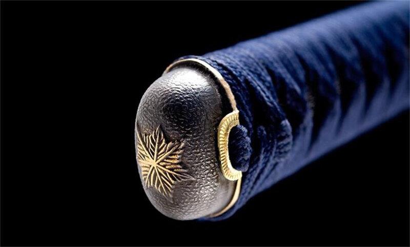 Hand Made High Quality Damascus Steel Katana Blue