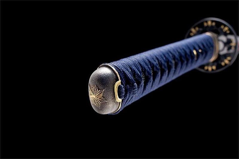 Hand Made High Quality Damascus Steel Katana Blue