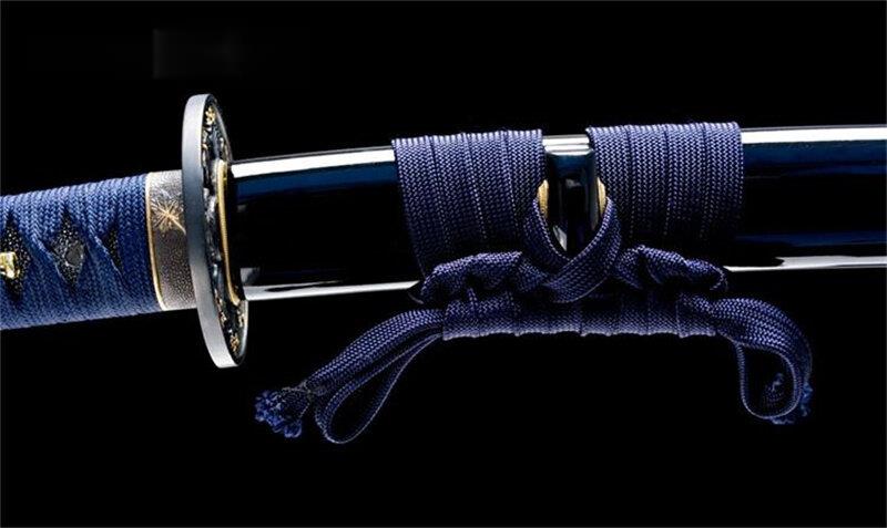 Hand Made High Quality Damascus Steel Katana Blue