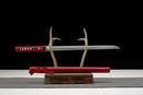 Hand Made High Quality T10 Steel Wakizashi Red