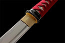 Hand Made High Quality T10 Steel Wakizashi Red