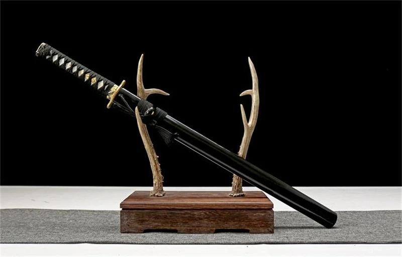Hand Made High Quality T10 Steel Wakizashi Black